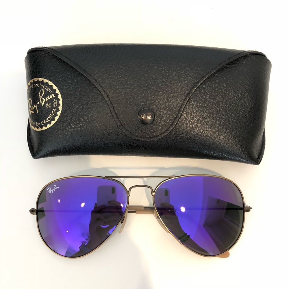 Ray-Ban Aviator Flash Lenses RB3025 in Violet